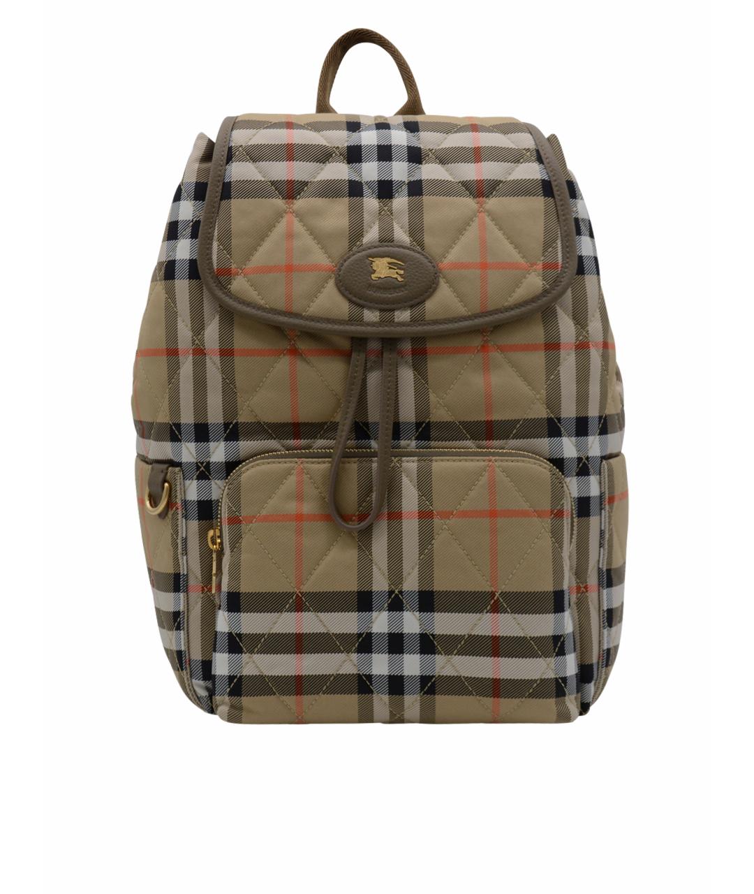 BURBERRY Бежевый тканевый рюкзак, фото 1