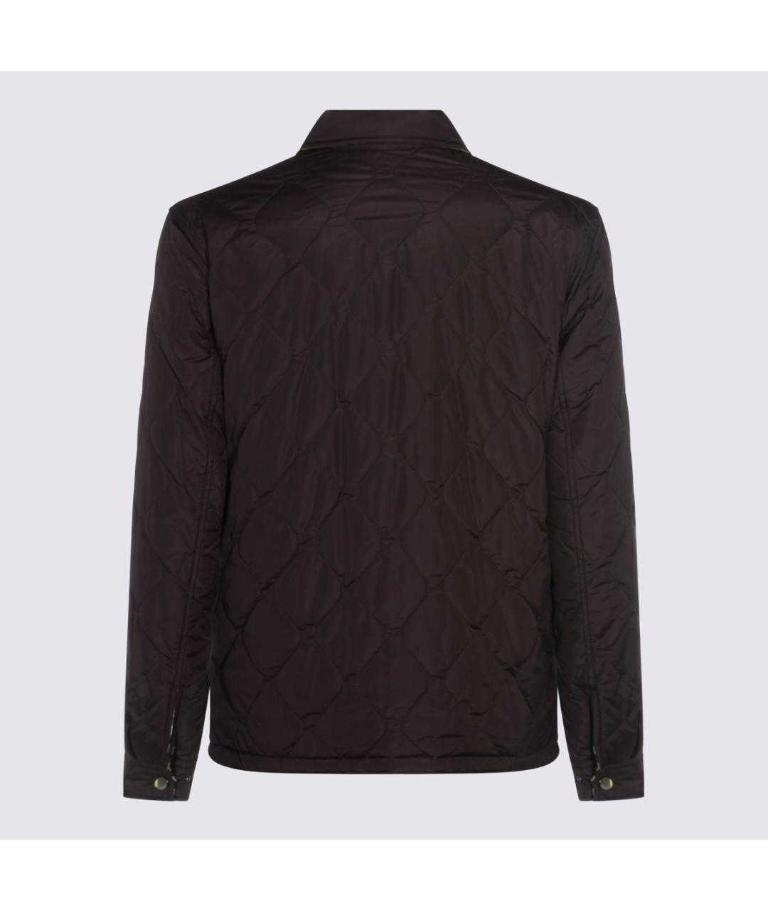 BURBERRY Бордовая полиамидовая куртка, фото 2