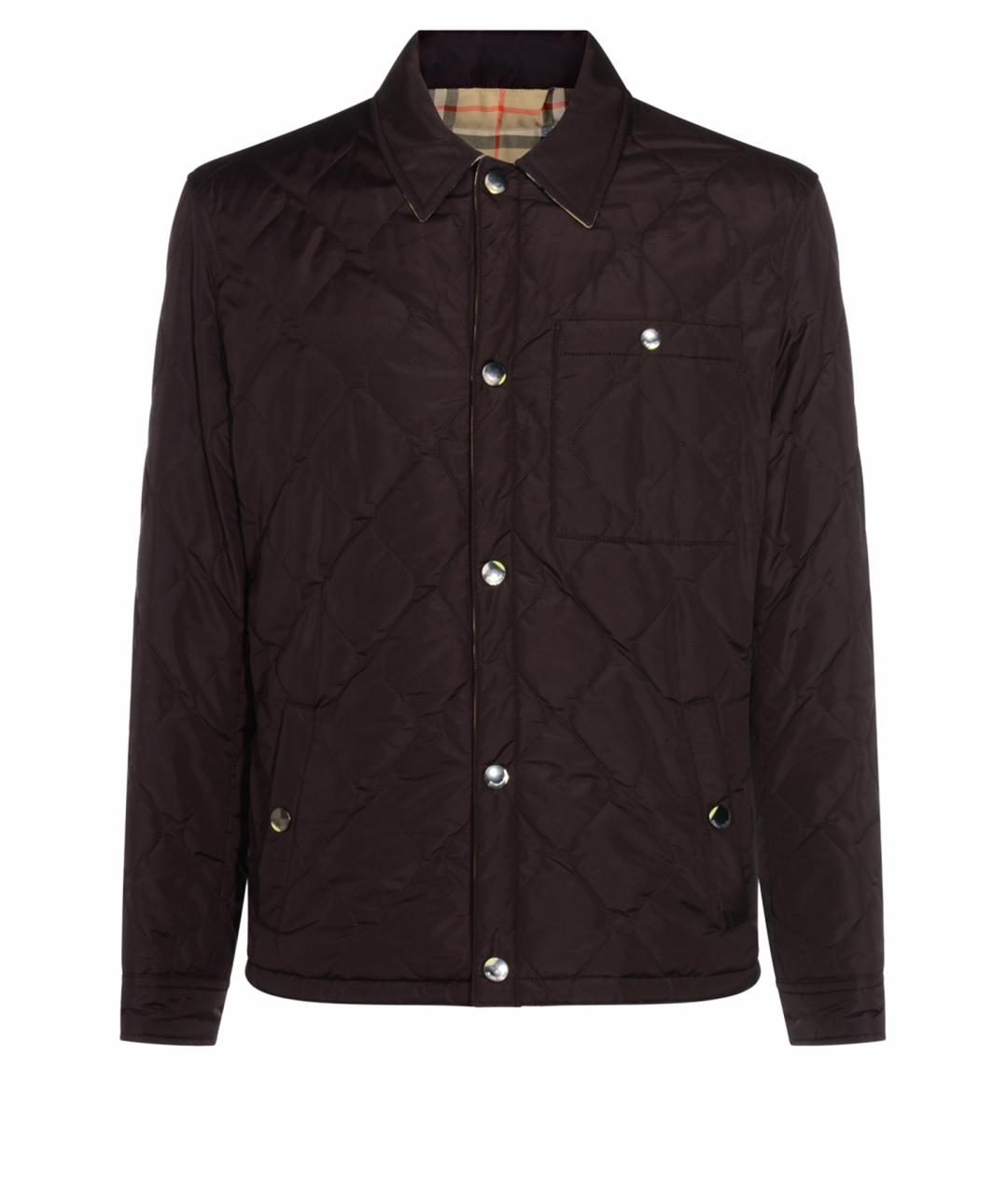 BURBERRY Бордовая полиамидовая куртка, фото 1