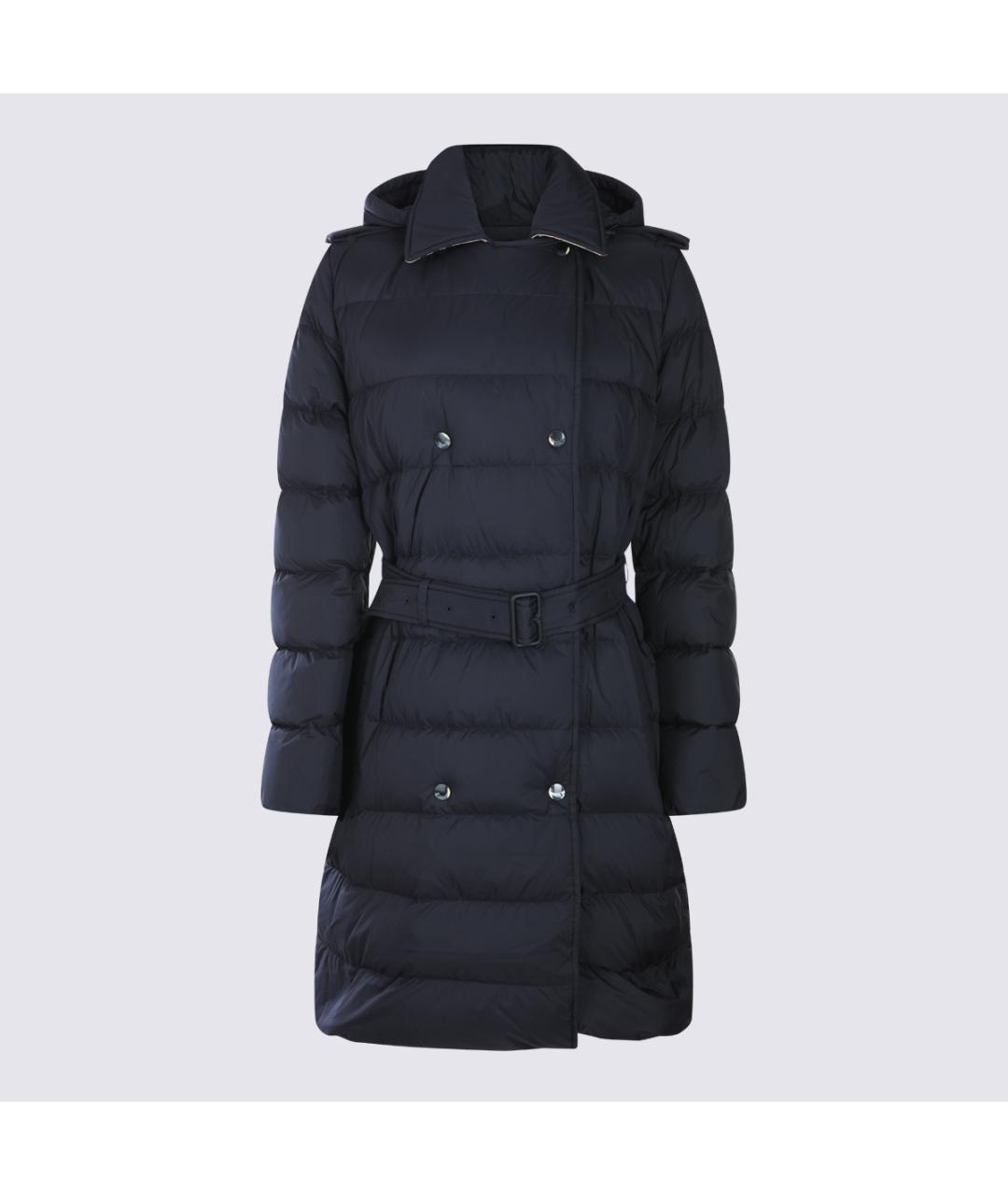 BURBERRY Черное полиамидовое пальто, фото 5