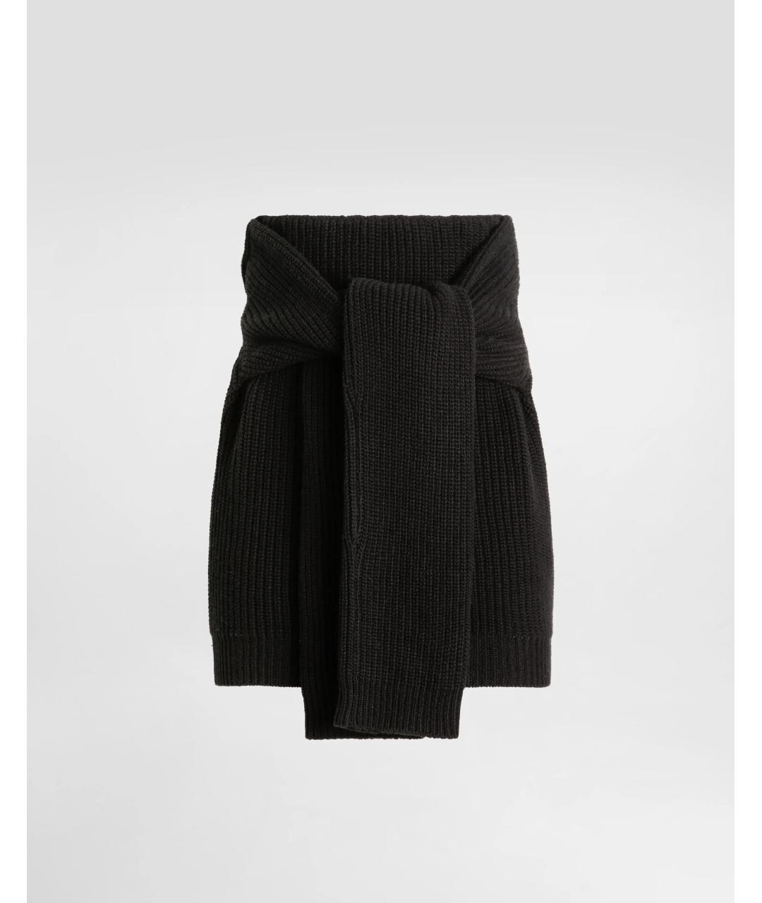 DOLCE&GABBANA Черная шерстяная юбка мини, фото 4