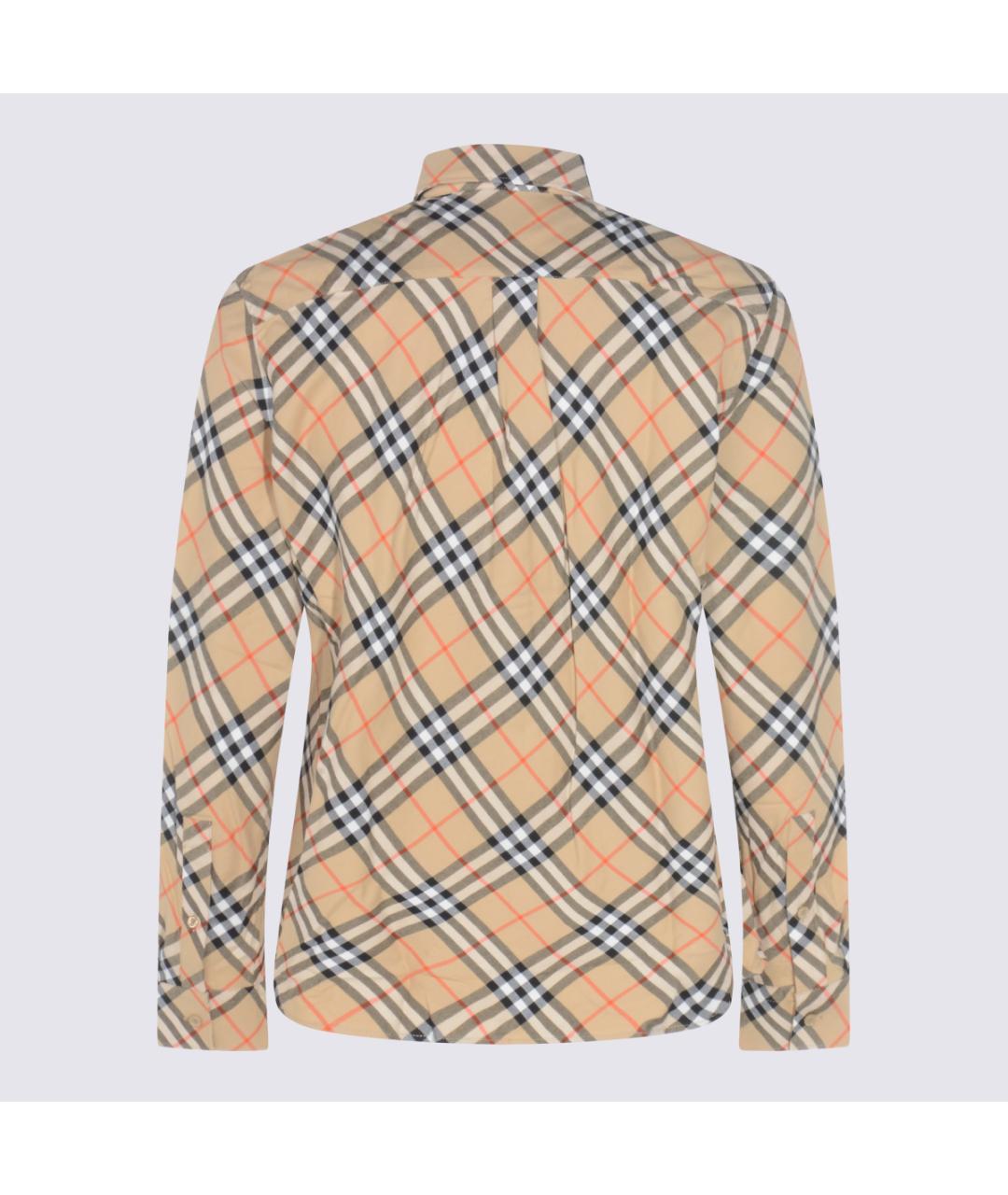 BURBERRY Бежевая хлопковая кэжуал рубашка, фото 2