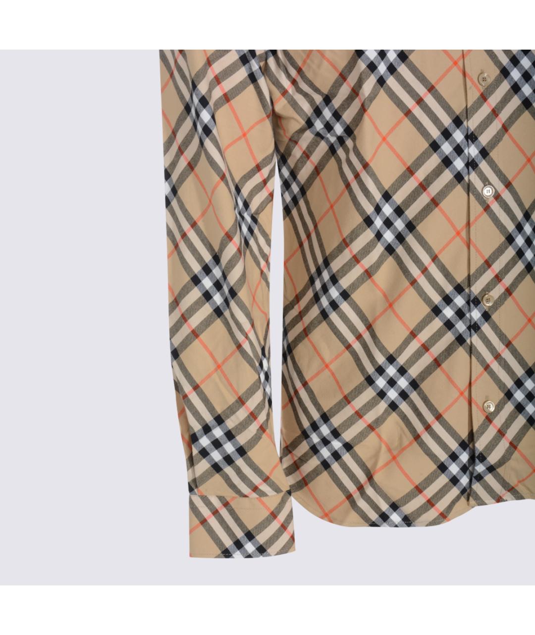 BURBERRY Бежевая хлопковая кэжуал рубашка, фото 3