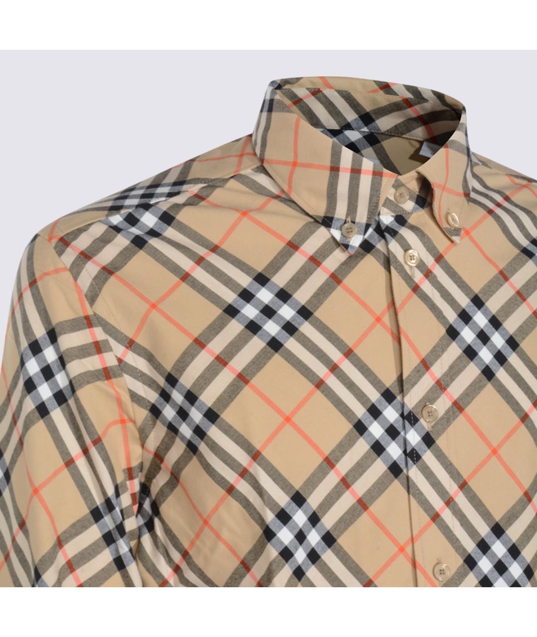 BURBERRY Бежевая хлопковая кэжуал рубашка, фото 4