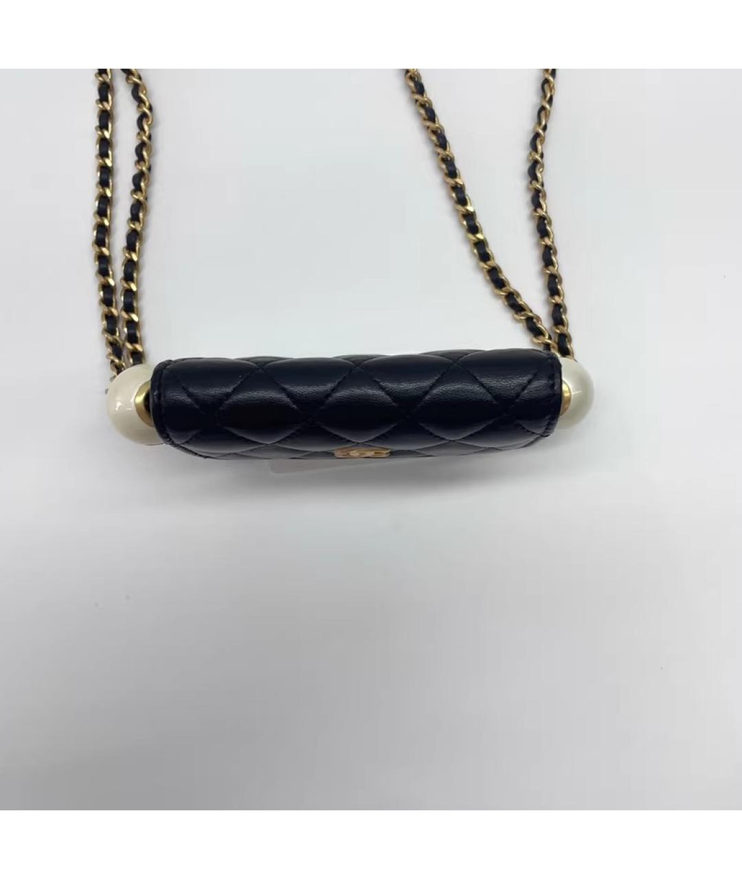 CHANEL Черная кожаная сумка через плечо, фото 4