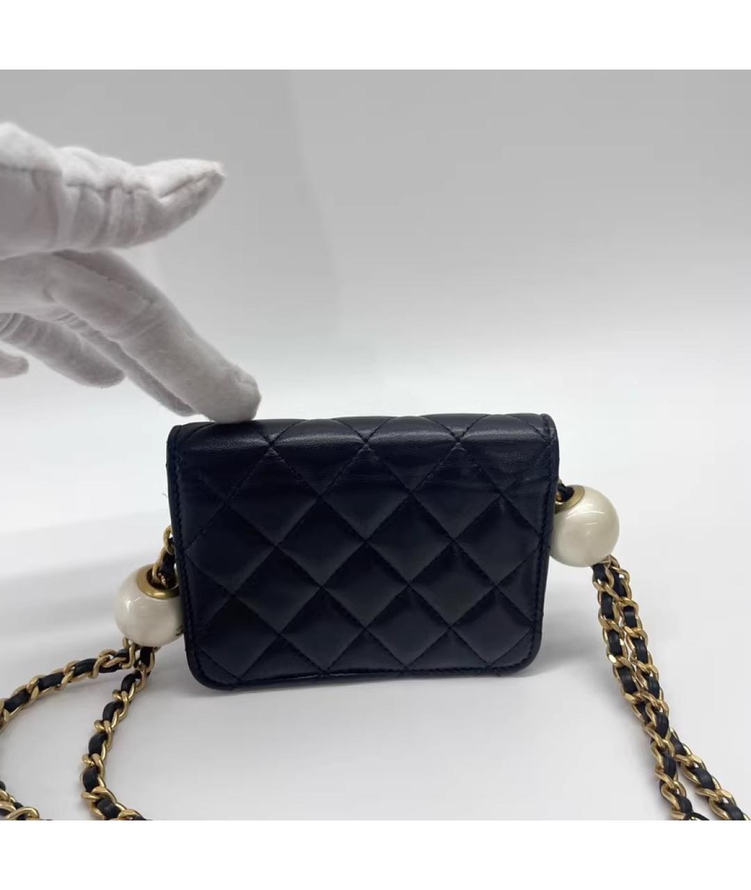 CHANEL Черная кожаная сумка через плечо, фото 2