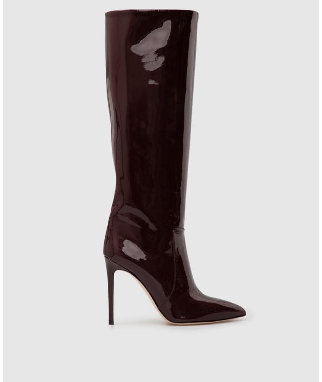 PARIS TEXAS Бордовые сапоги из лакированной кожи, фото 4