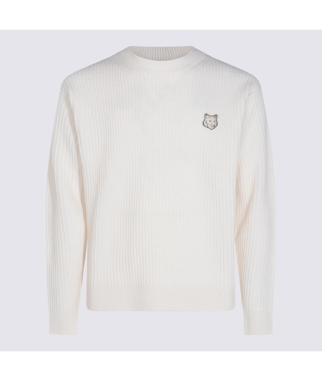 MAISON KITSUNE Бежевый шерстяной джемпер / свитер, фото 4