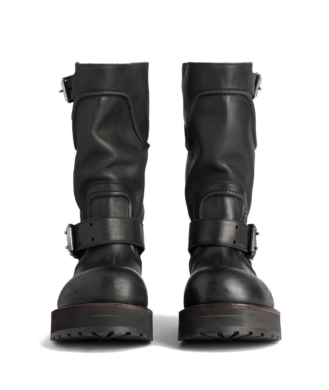 BALENCIAGA Черные кожаные ботинки, фото 3