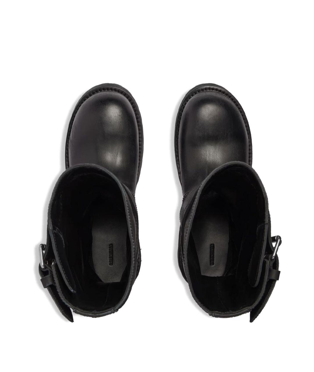 BALENCIAGA Черные кожаные ботинки, фото 5