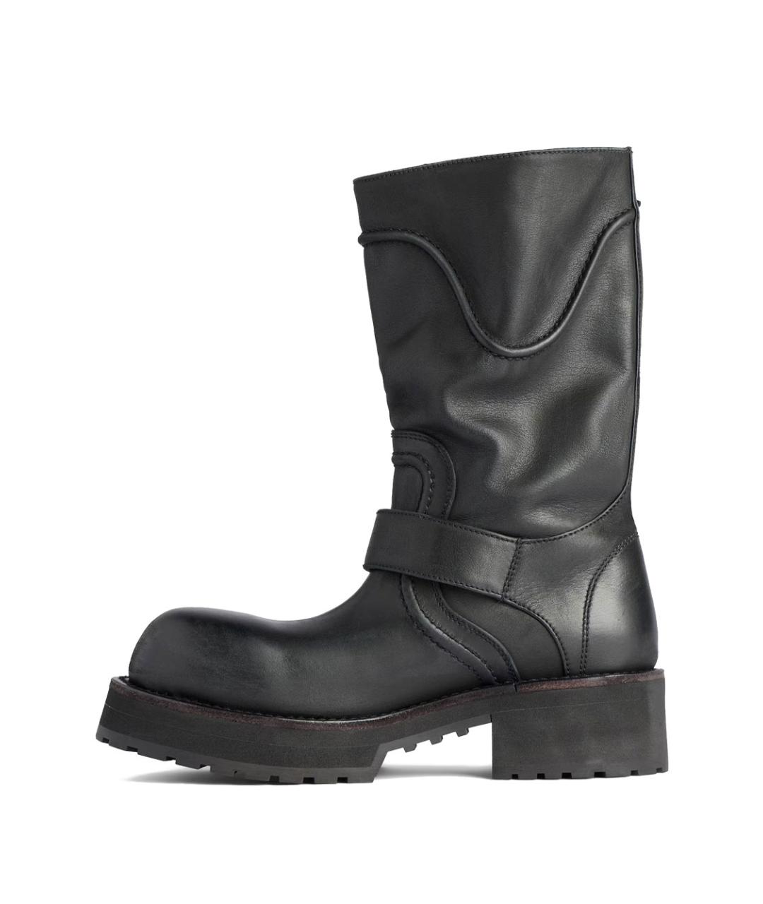 BALENCIAGA Черные кожаные ботинки, фото 2