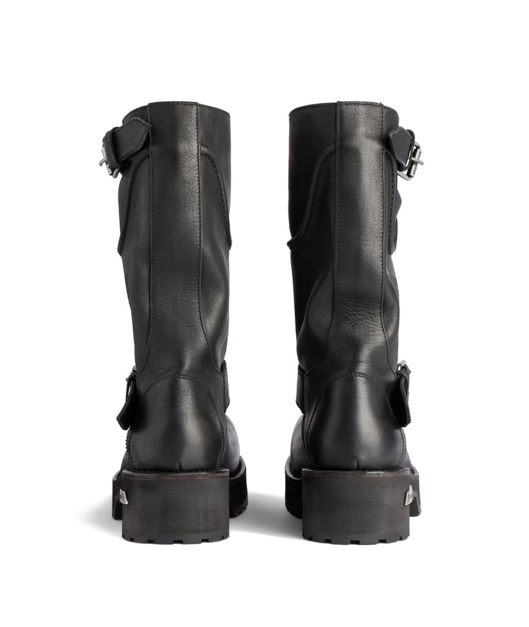 BALENCIAGA Черные кожаные ботинки, фото 4