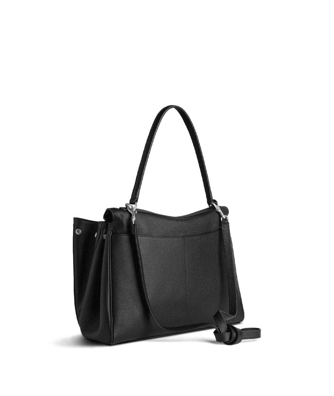 BALENCIAGA Черная кожаная сумка тоут, фото 3