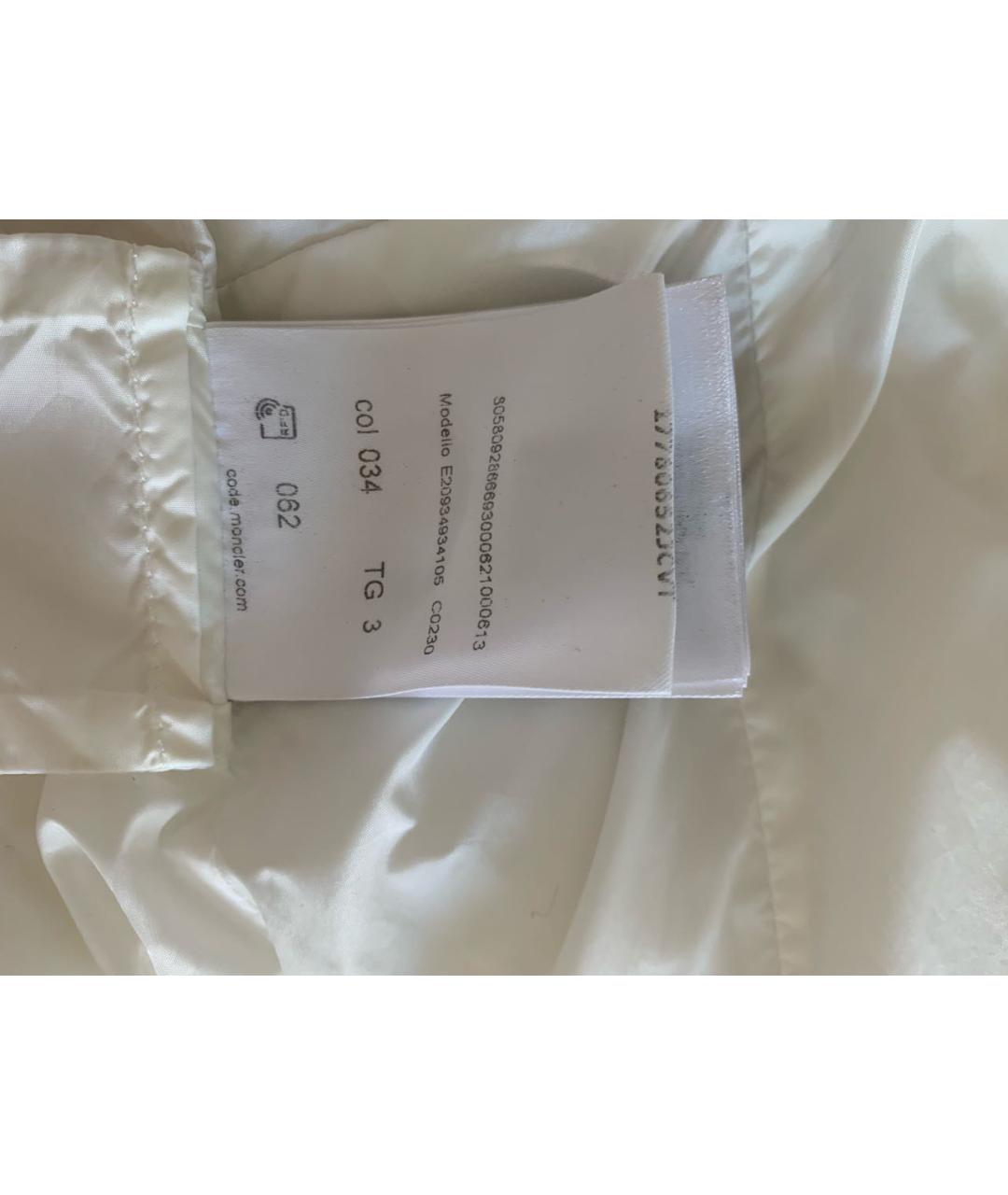 MONCLER Белый пуховик, фото 7