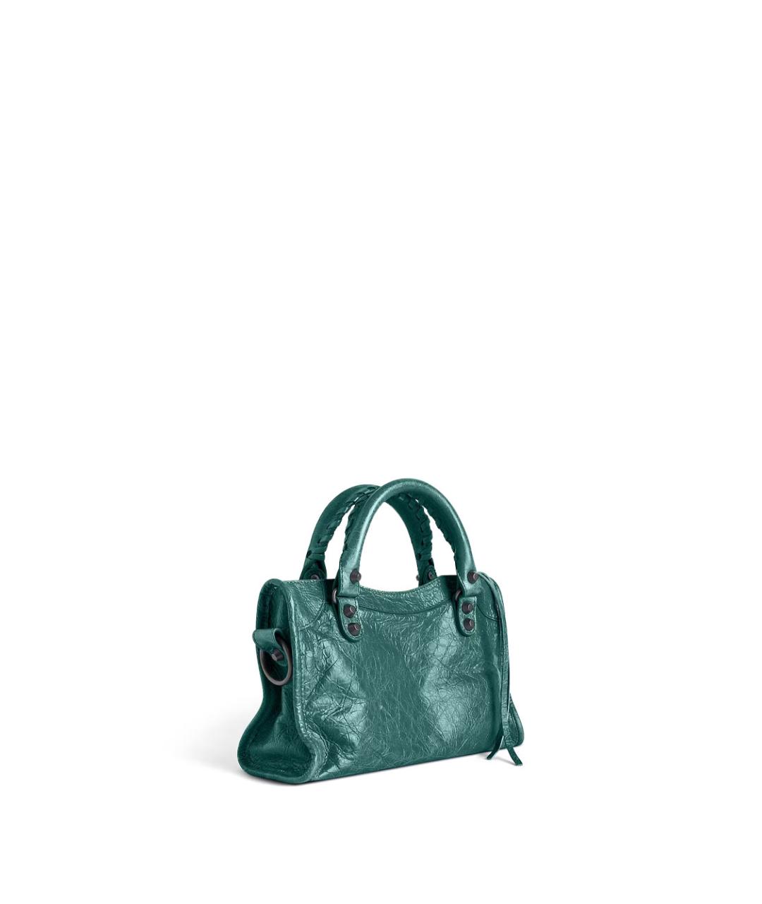 BALENCIAGA Зеленая кожаная сумка через плечо, фото 2
