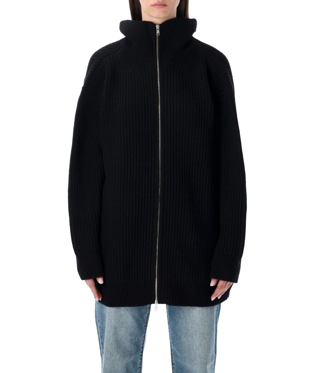 MM6 MAISON MARGIELA Черный шерстяной кардиган, фото 2