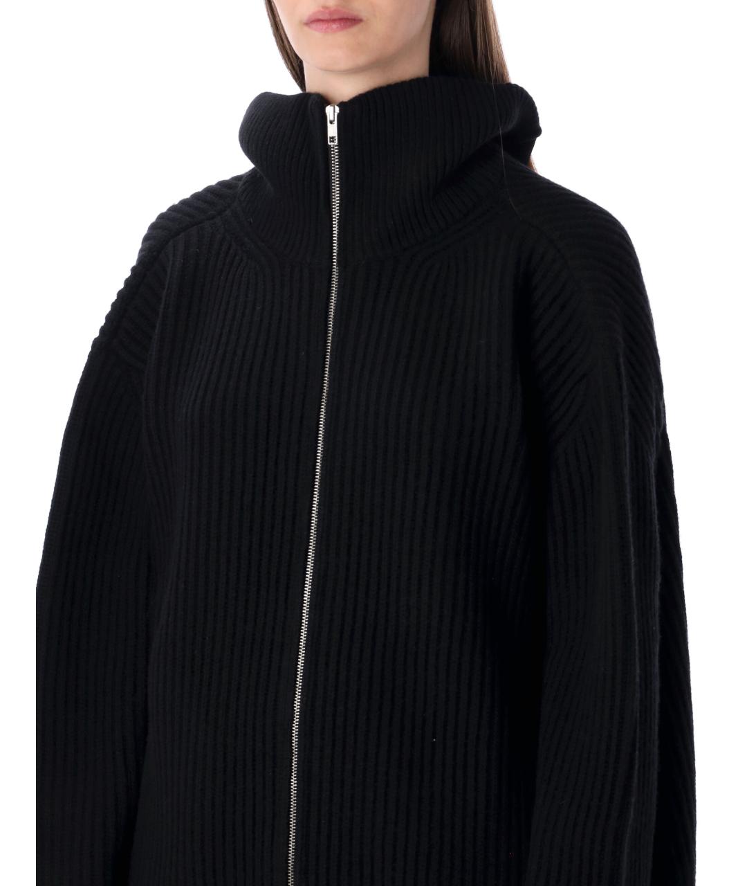 MM6 MAISON MARGIELA Черный шерстяной кардиган, фото 4