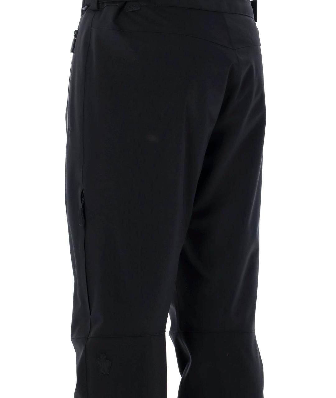 MONCLER GRENOBLE Черные полиамидовые повседневные брюки, фото 4