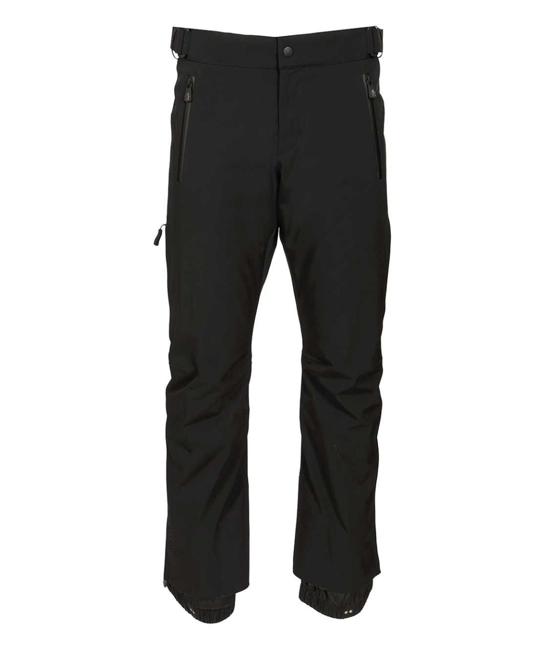 MONCLER GRENOBLE Черные полиамидовые повседневные брюки, фото 1