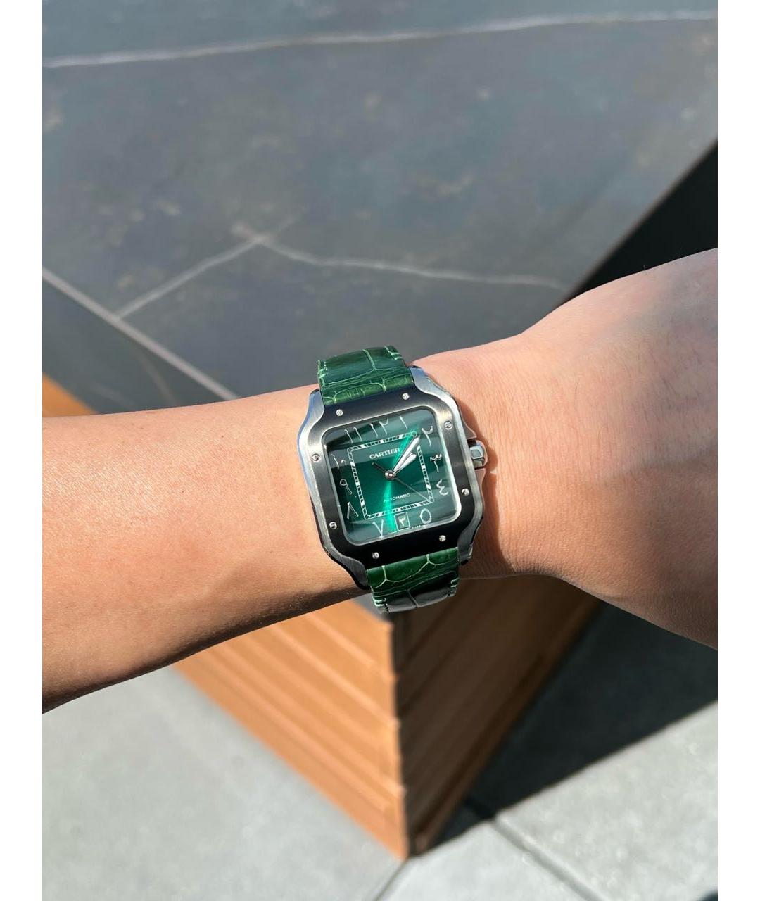 CARTIER Зеленые часы, фото 2