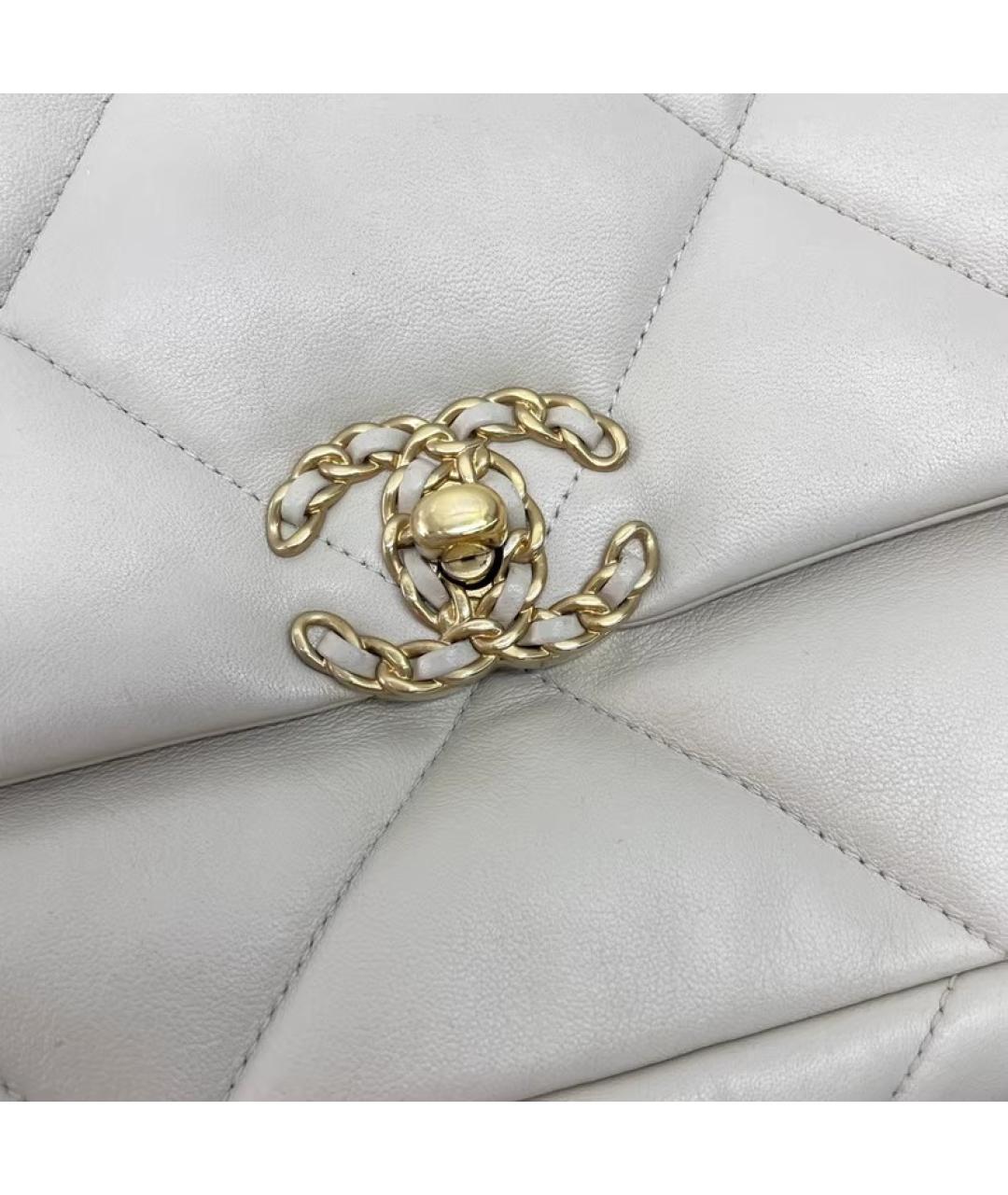CHANEL Бежевая кожаная сумка через плечо, фото 3