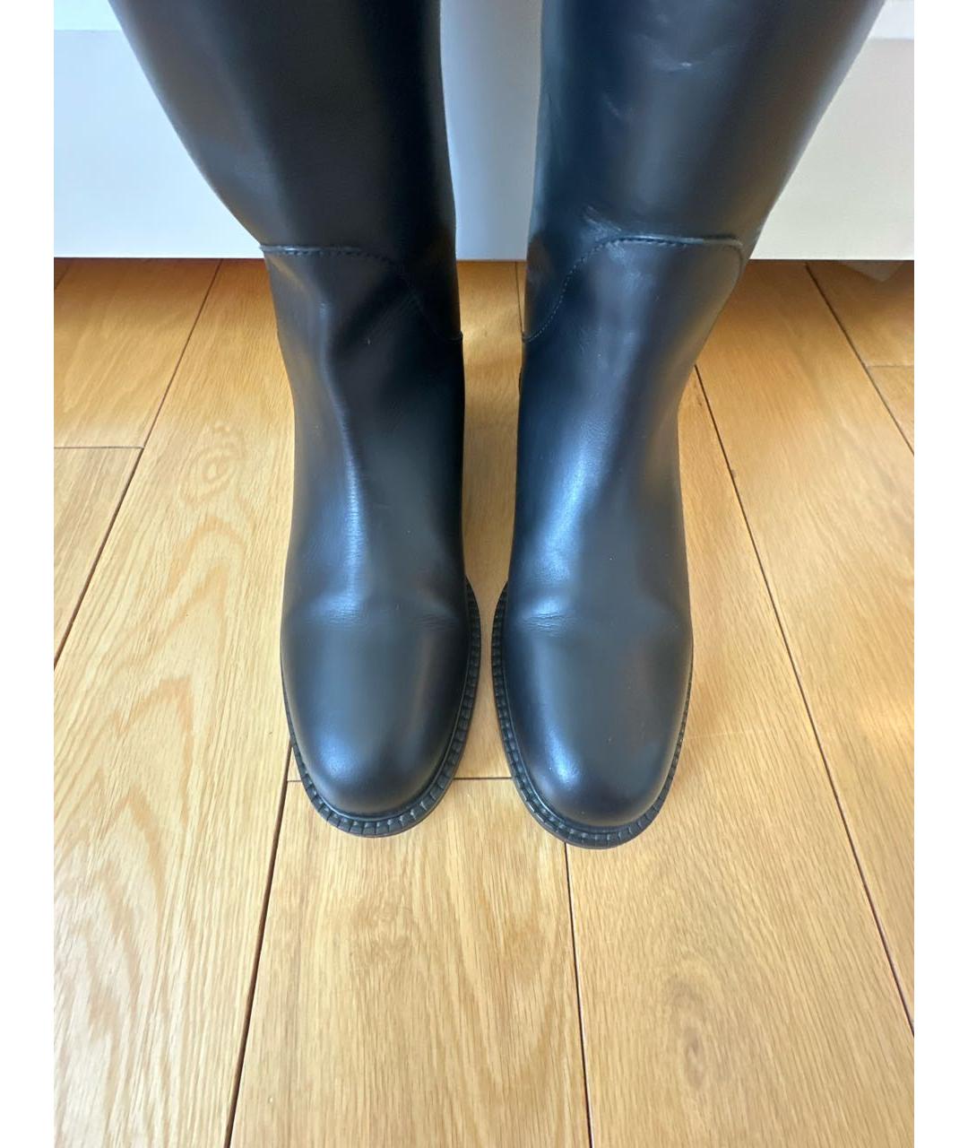GIVENCHY Черные кожаные сапоги, фото 3