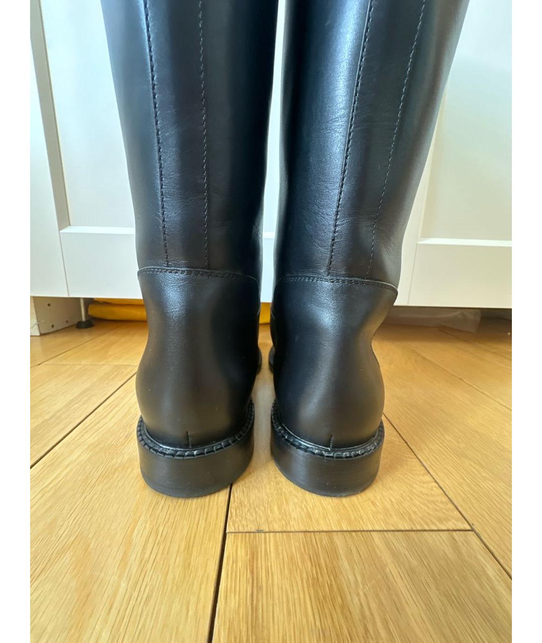 GIVENCHY Черные кожаные сапоги, фото 4