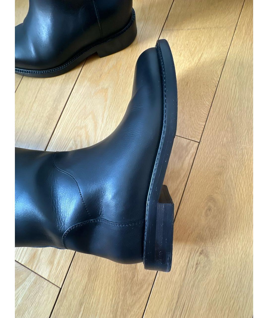 GIVENCHY Черные кожаные сапоги, фото 5