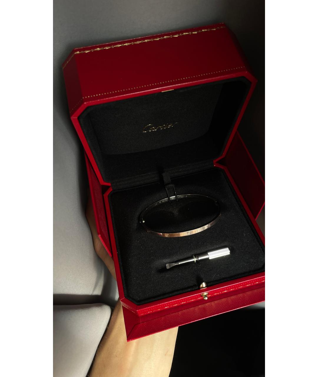 CARTIER Серебрянный браслет из белого золота, фото 2