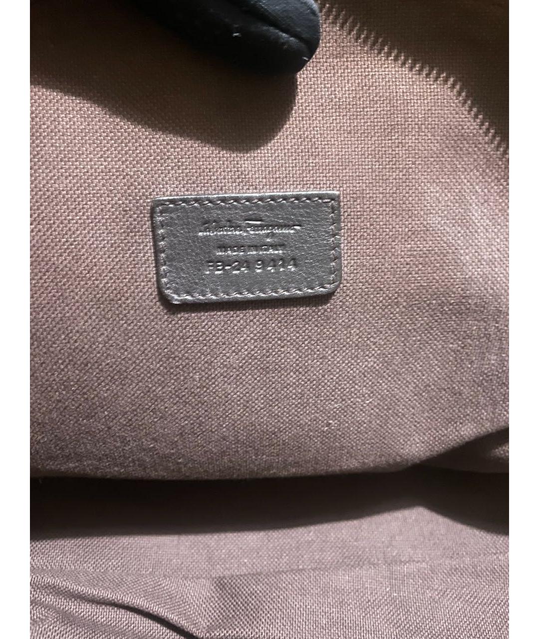 FERRAGAMO Коричневый кожаный рюкзак, фото 8