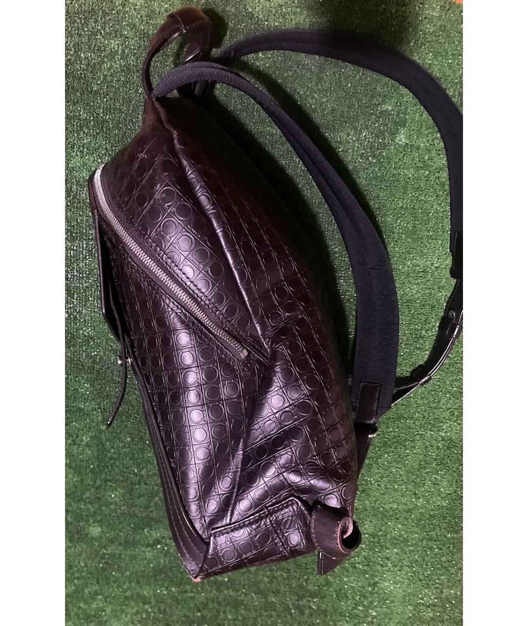 FERRAGAMO Коричневый кожаный рюкзак, фото 3