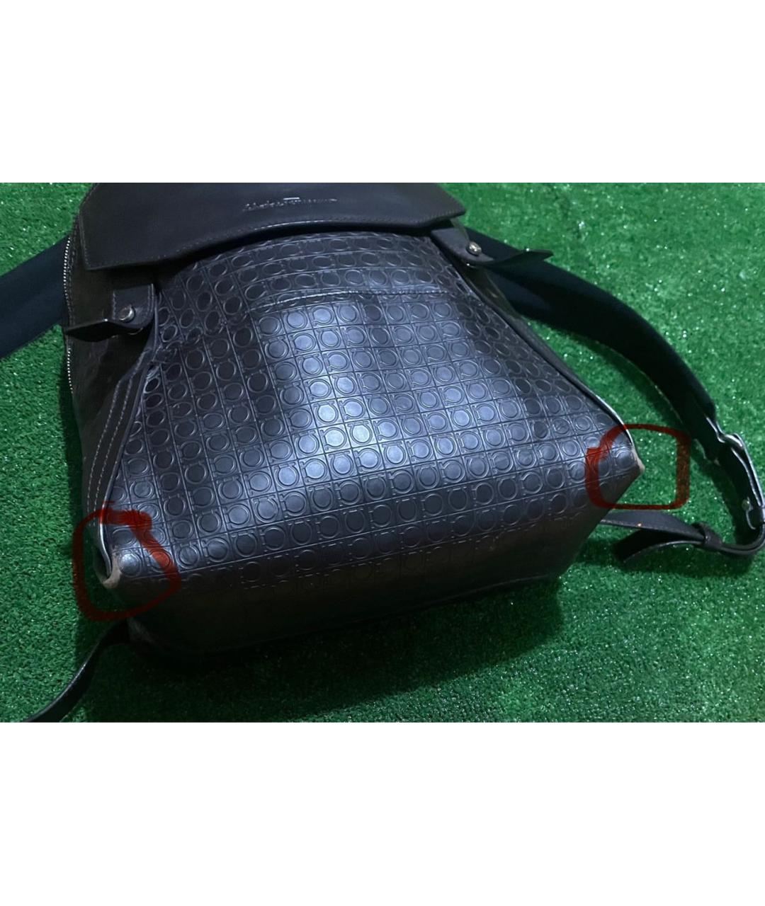FERRAGAMO Коричневый кожаный рюкзак, фото 5