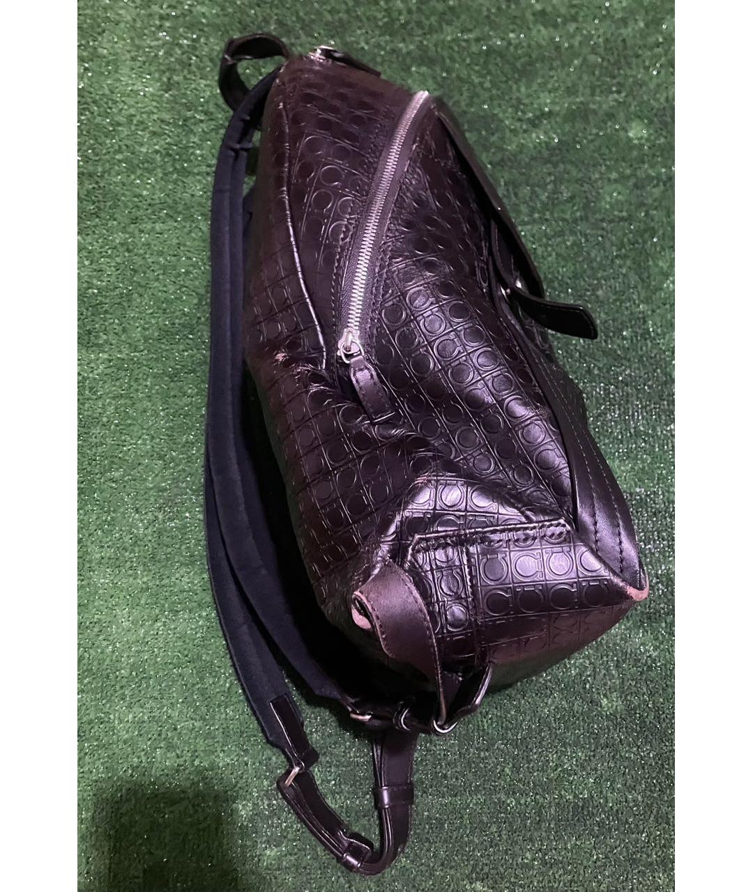 FERRAGAMO Коричневый кожаный рюкзак, фото 4