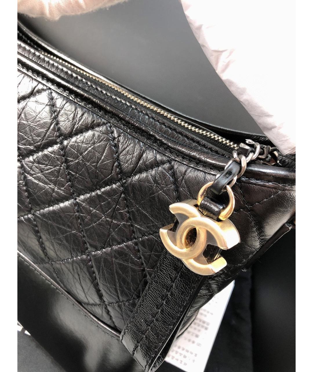 CHANEL Черная кожаная сумка через плечо, фото 4