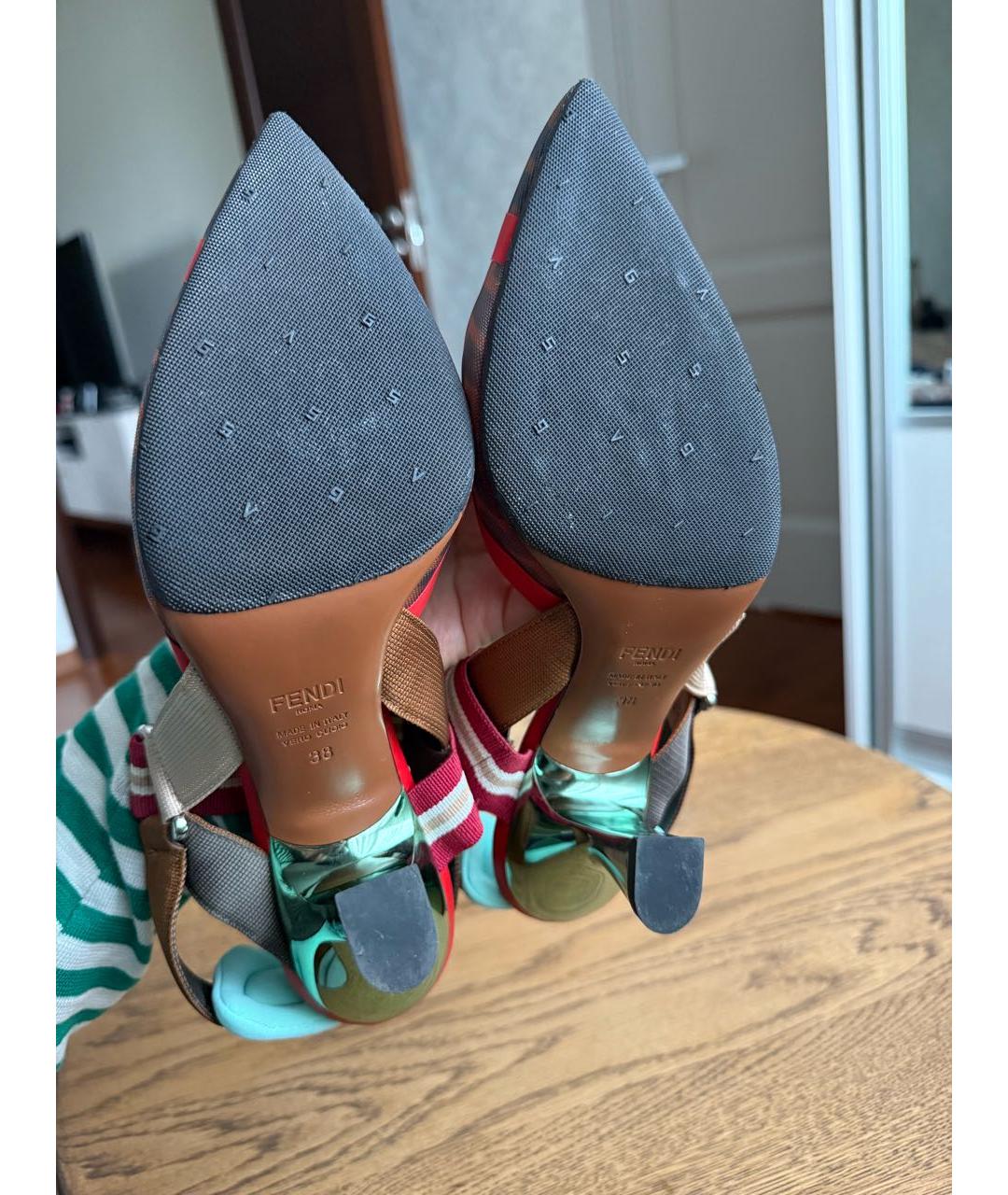 FENDI Коричневые туфли, фото 8