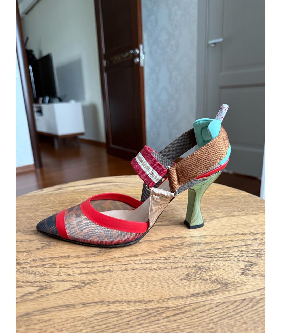 FENDI Коричневые туфли, фото 9