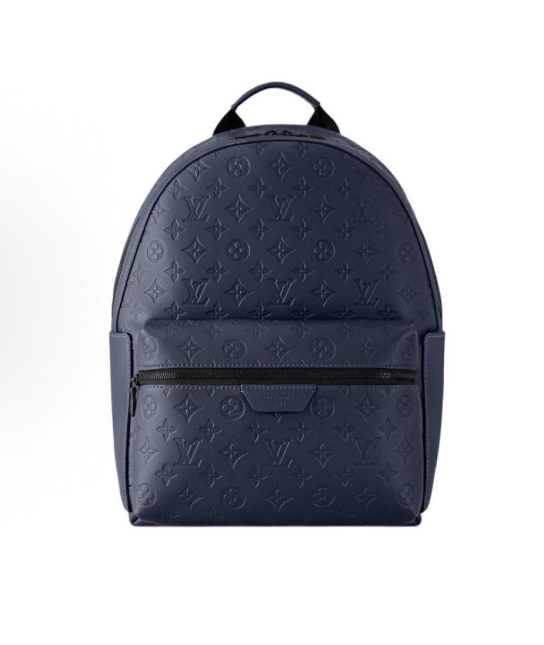 LOUIS VUITTON Темно-синий кожаный рюкзак, фото 5