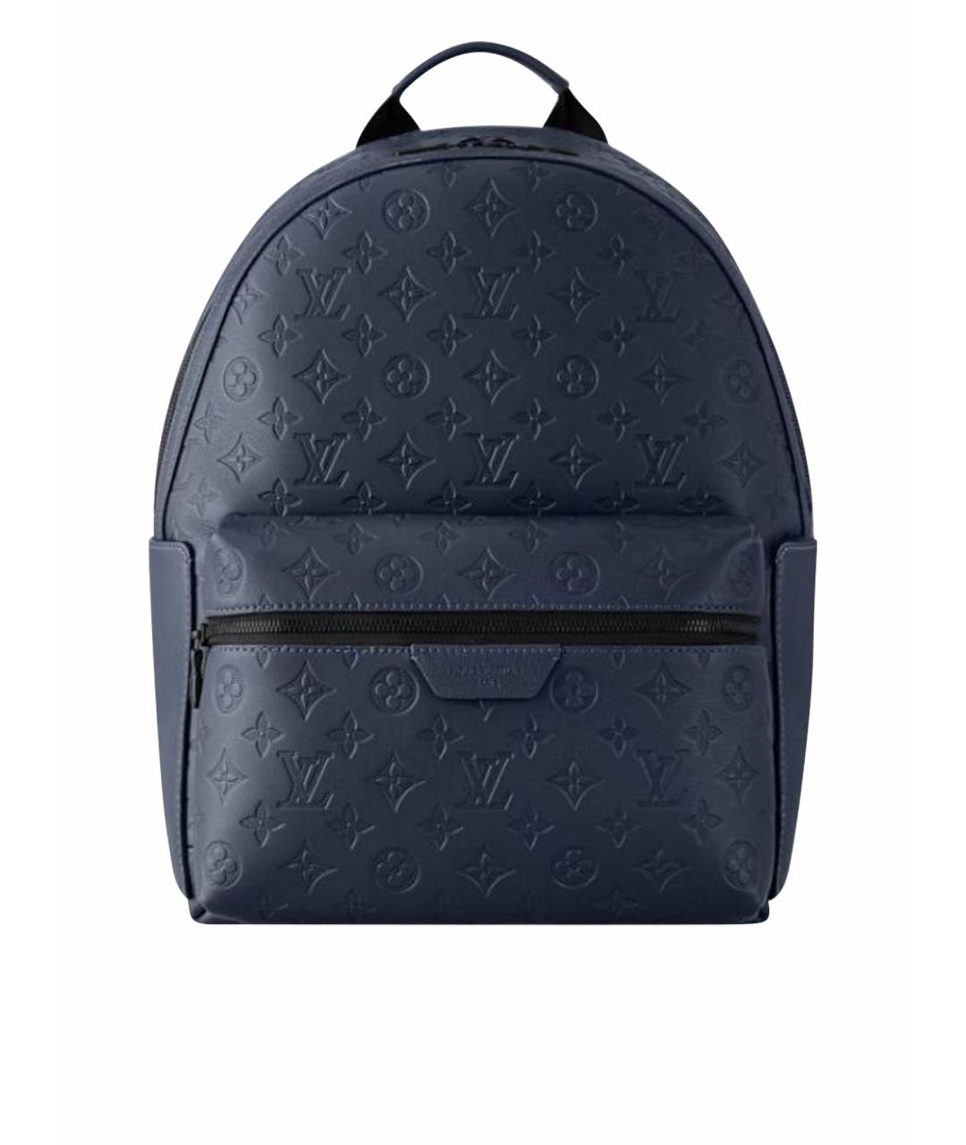 LOUIS VUITTON Темно-синий кожаный рюкзак, фото 1