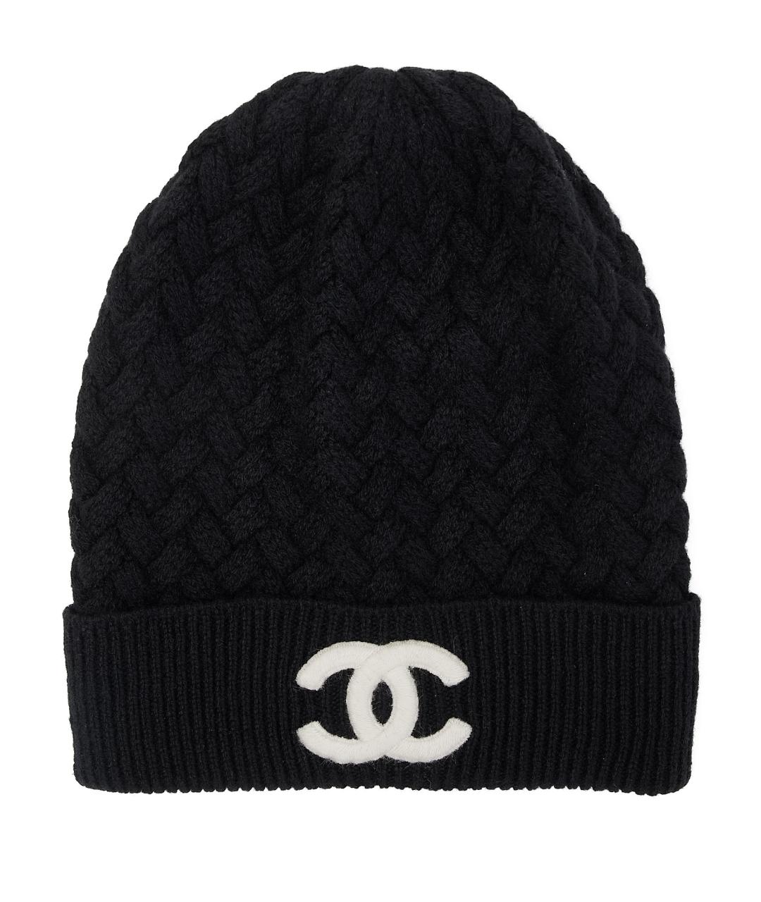 CHANEL Черная кашемировая шапка, фото 1