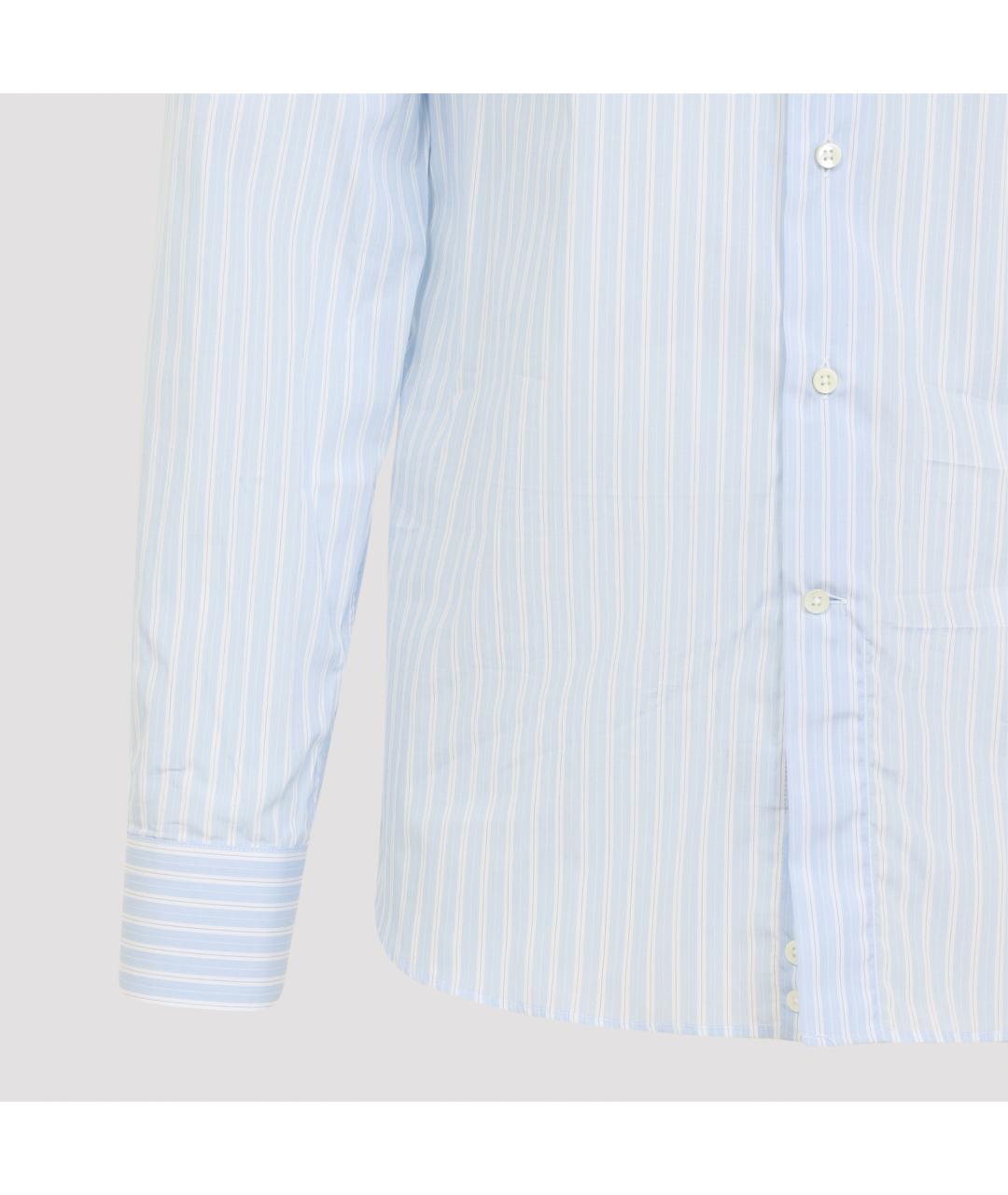 CANALI Голубая хлопковая классическая рубашка, фото 5