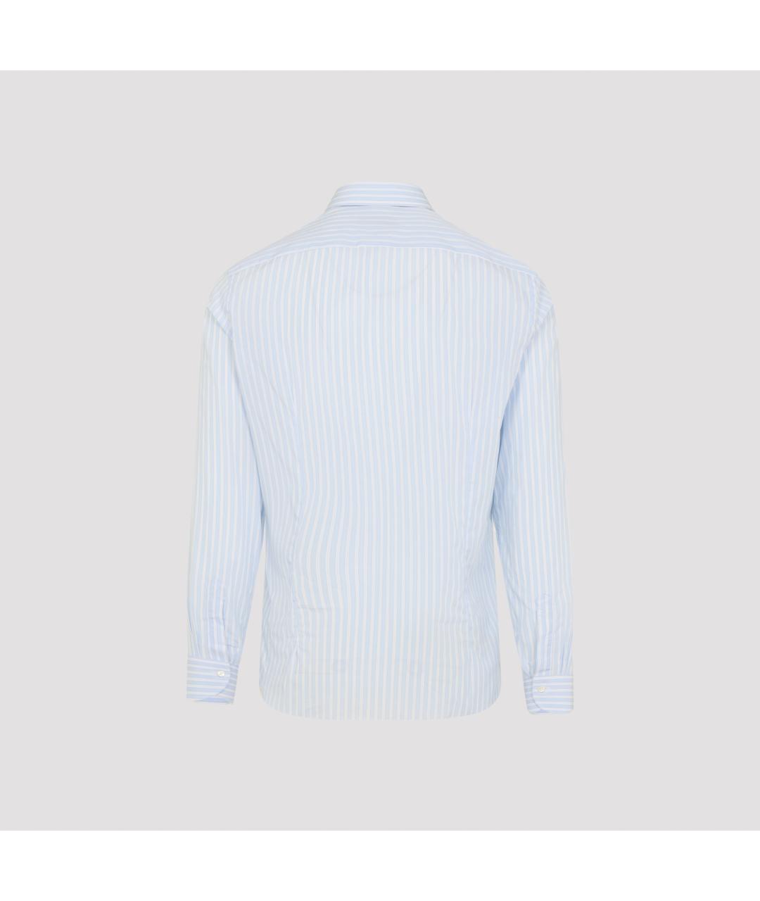 CANALI Голубая хлопковая классическая рубашка, фото 4