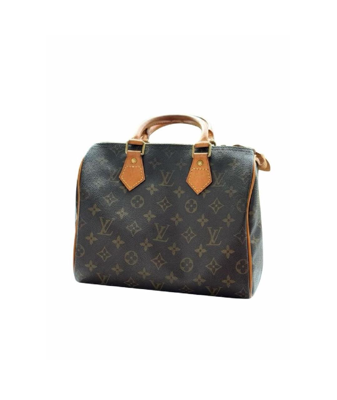 LOUIS VUITTON Коричневая кожаная сумка с короткими ручками, фото 8