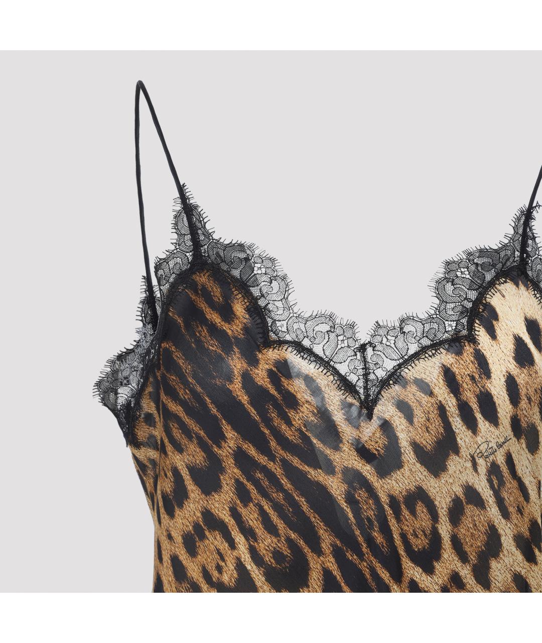 ROBERTO CAVALLI Мульти шелковое коктейльное платье, фото 5