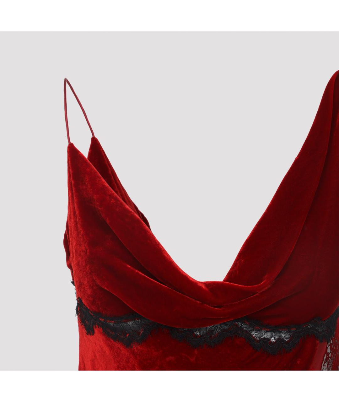 ROBERTO CAVALLI Красное шелковое платье, фото 4