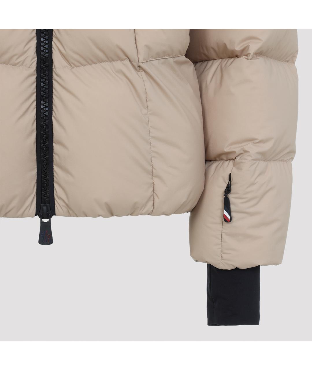 MONCLER GRENOBLE Бежевая полиамидовая куртка, фото 3