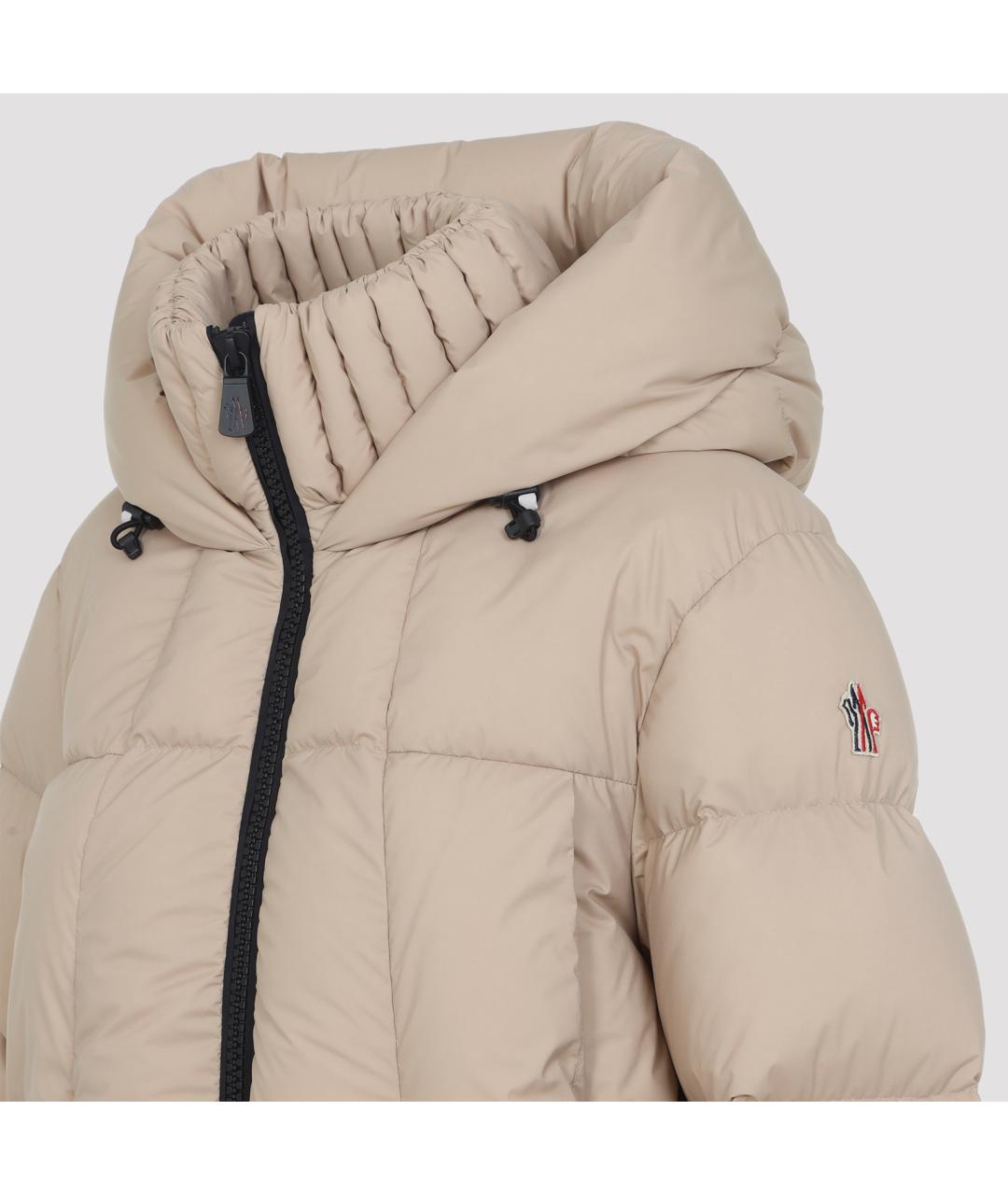 MONCLER GRENOBLE Бежевая полиамидовая куртка, фото 4