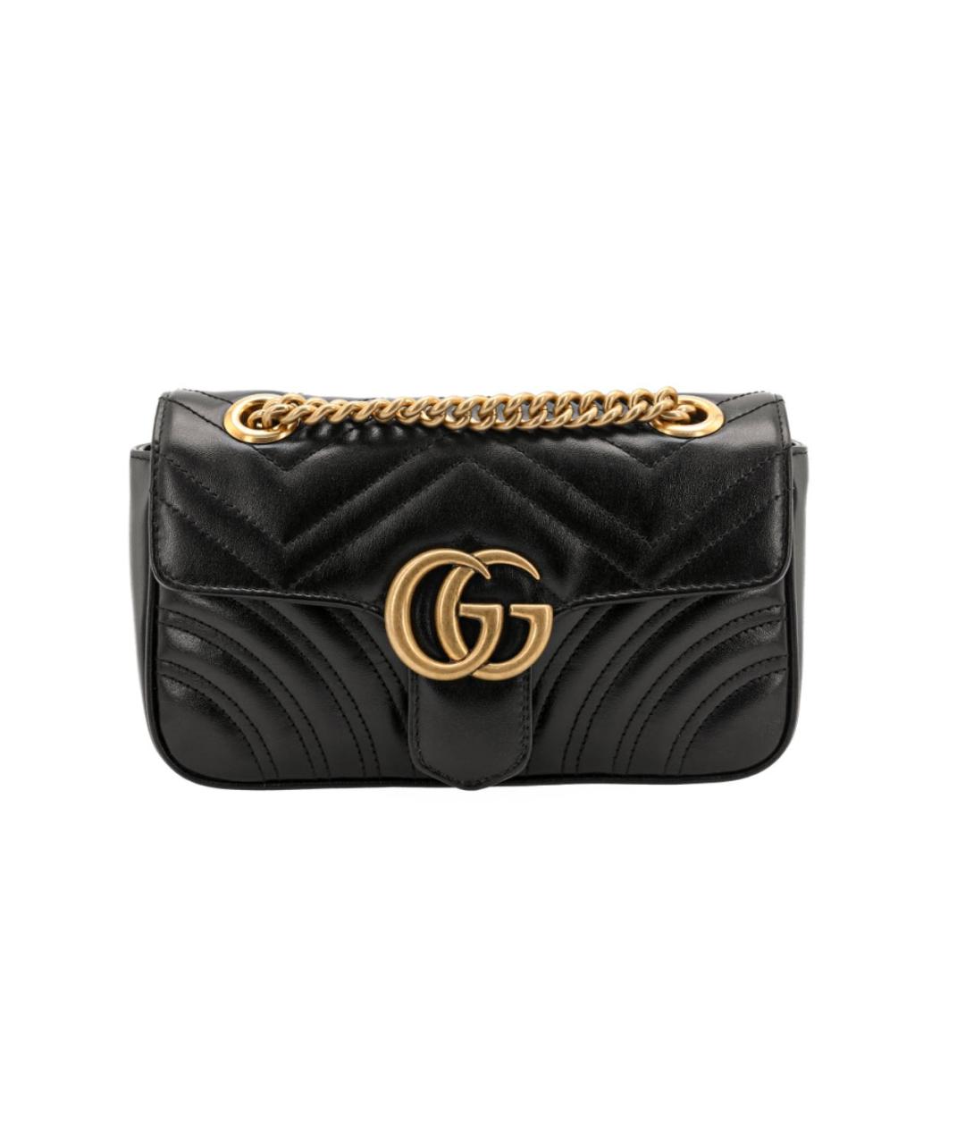 GUCCI Черная кожаная сумка с короткими ручками, фото 5