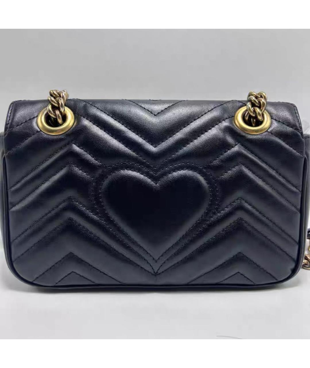 GUCCI Черная кожаная сумка с короткими ручками, фото 3