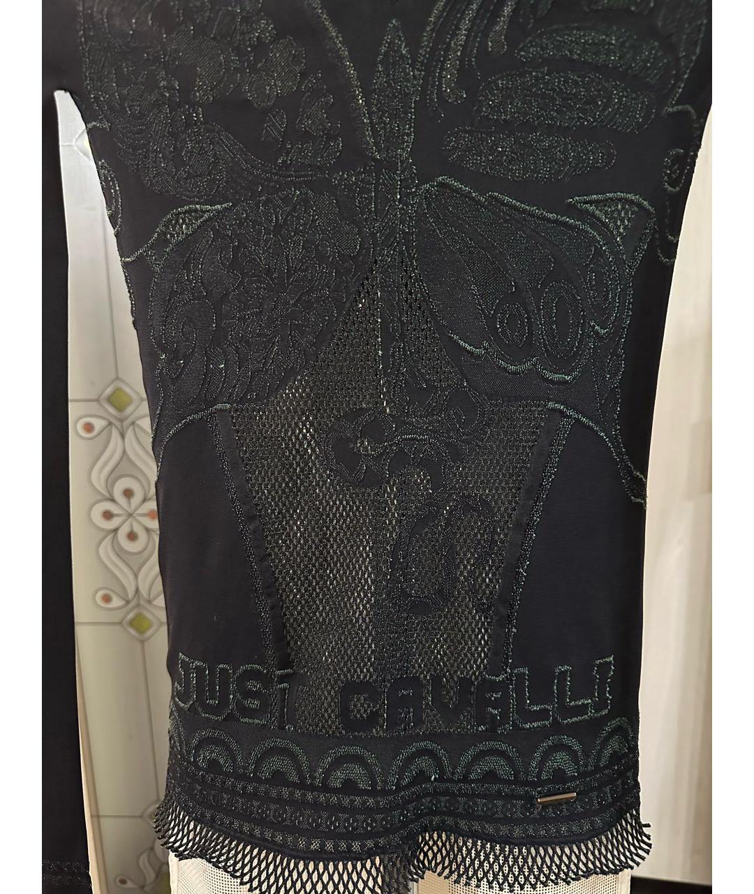 JUST CAVALLI Черный вискозный джемпер / свитер, фото 4