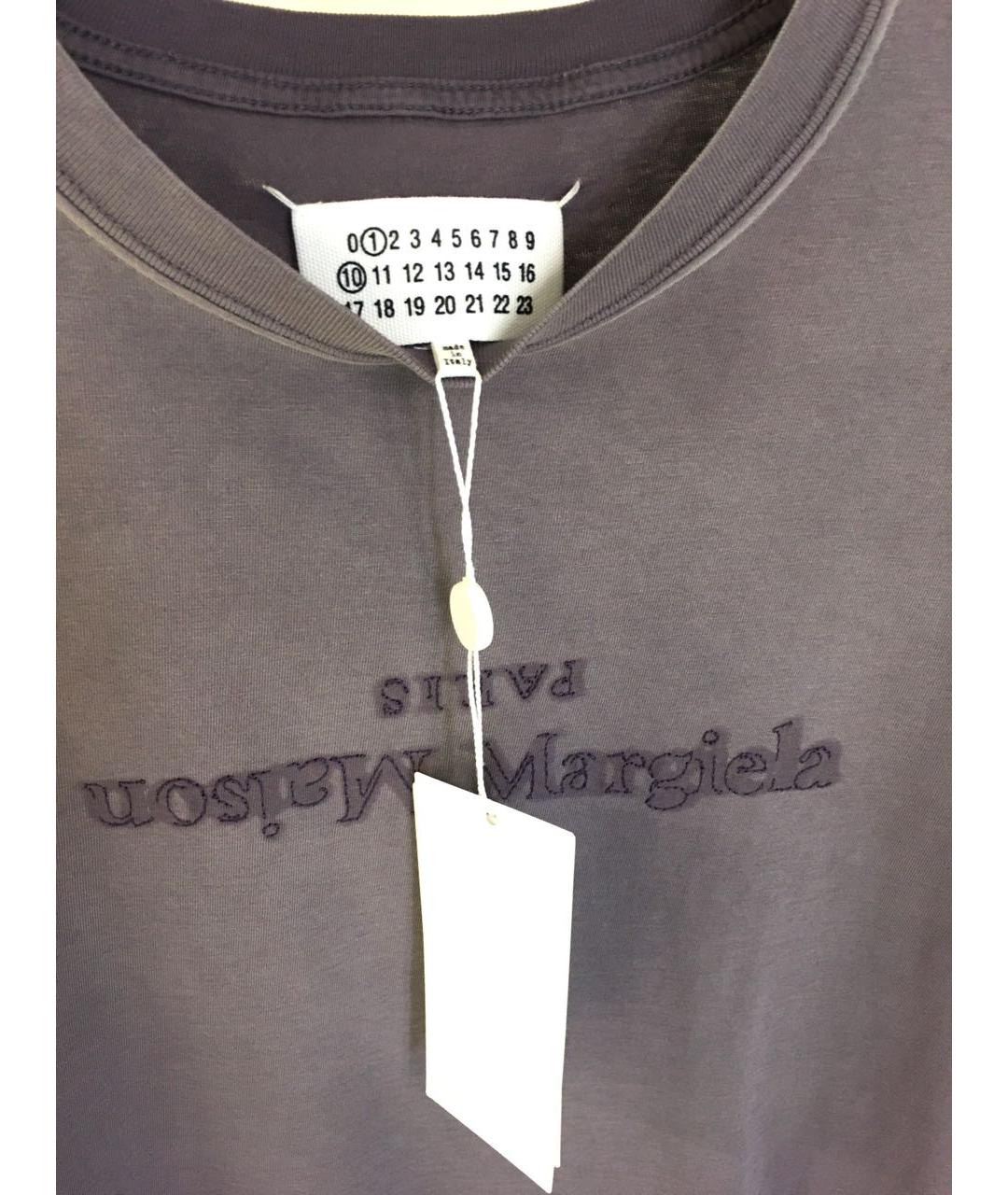 MAISON MARGIELA Фиолетовая хлопковая футболка, фото 3